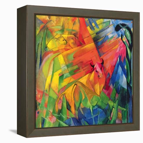 Animals in a Landscape, 1914-Franz Marc-Framed Premier Image Canvas