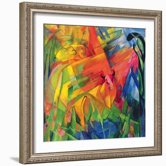 Animals in a Landscape, 1914-Franz Marc-Framed Giclee Print