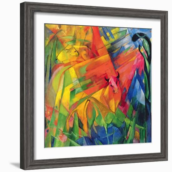 Animals in a Landscape, 1914-Franz Marc-Framed Giclee Print