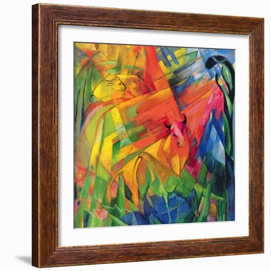 Animals in a Landscape, 1914-Franz Marc-Framed Giclee Print