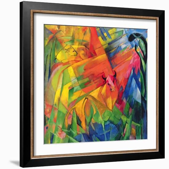 Animals in a Landscape, 1914-Franz Marc-Framed Giclee Print