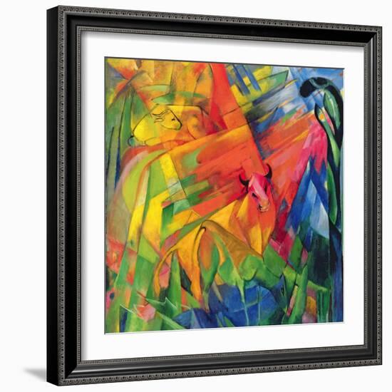 Animals in a Landscape, 1914-Franz Marc-Framed Giclee Print