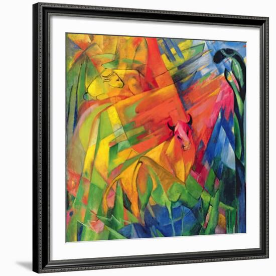 Animals in a Landscape, 1914-Franz Marc-Framed Giclee Print