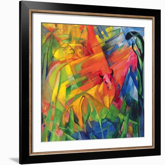 Animals in a Landscape, 1914-Franz Marc-Framed Giclee Print