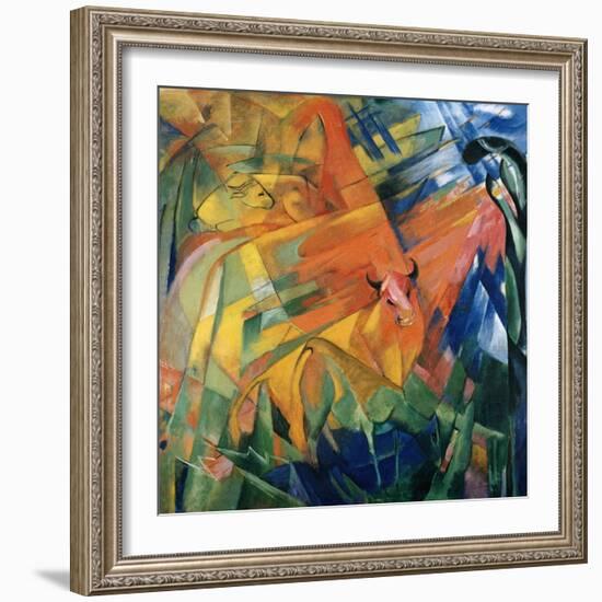 Animals in a Landscape-Franz Marc-Framed Giclee Print