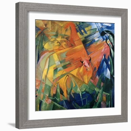 Animals in a Landscape-Franz Marc-Framed Giclee Print