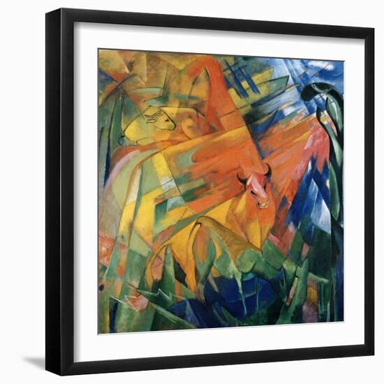 Animals in a Landscape-Franz Marc-Framed Giclee Print