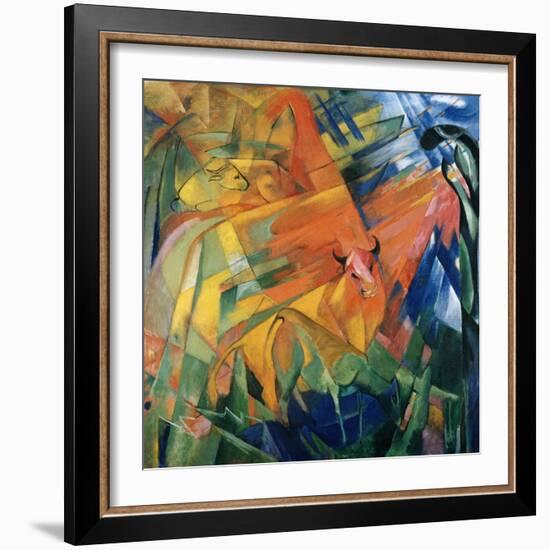 Animals in a Landscape-Franz Marc-Framed Giclee Print