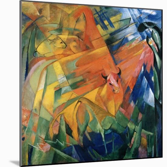 Animals in a Landscape-Franz Marc-Mounted Giclee Print