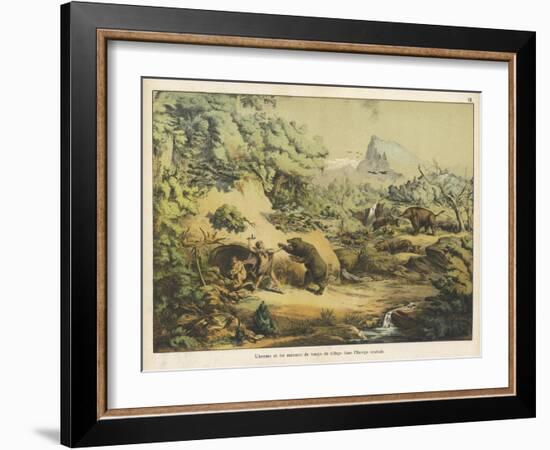 Animals (Including Homo Sapiens) at the Time of the Flood-Ferdinand Von Hochstetter-Framed Art Print