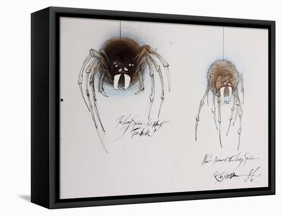 Animals (insects), Bernard the Lazy Spider, 1986 (ink on paper)-Ralph Steadman-Framed Premier Image Canvas