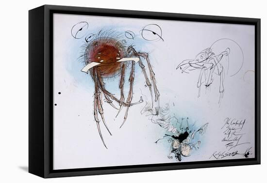 Animals (insects), Bernard the Lazy Spider, 1986 (ink on paper)-Ralph Steadman-Framed Premier Image Canvas