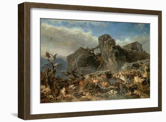 Animals Leaving the Ark, Mount Ararat-Filippo Palizzi-Framed Giclee Print