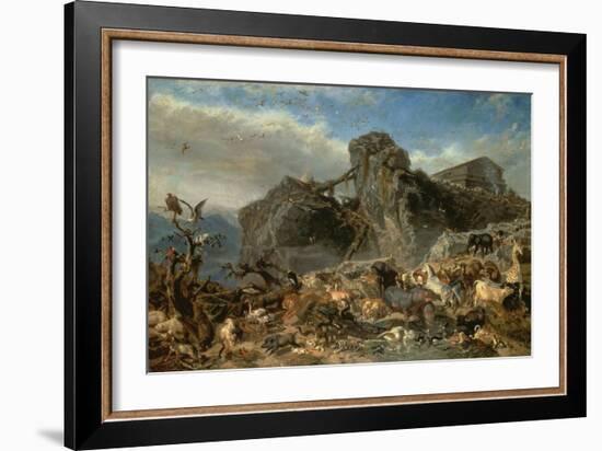 Animals Leaving the Ark, Mount Ararat-Filippo Palizzi-Framed Giclee Print