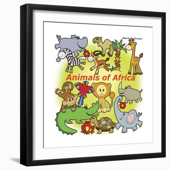 Animals of Africa-Olga And Alexey Drozdov-Framed Giclee Print