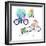 Animals On Bikes-Kerstin Stock-Framed Art Print