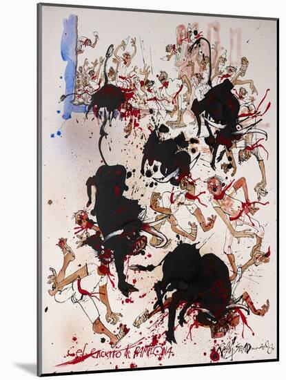 ANIMALS (SHEEP) REDO (drawing)-Ralph Steadman-Mounted Giclee Print