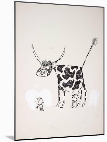 ANIMALS (SHEEP) REDO (drawing)-Ralph Steadman-Mounted Giclee Print