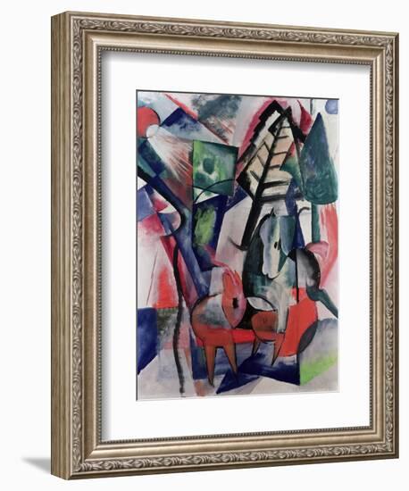 Animals under Trees-Franz Marc-Framed Giclee Print