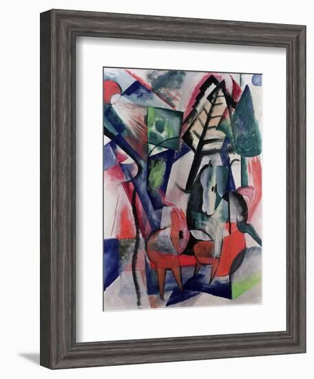 Animals under Trees-Franz Marc-Framed Giclee Print