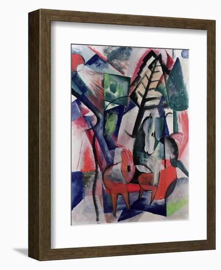 Animals under Trees-Franz Marc-Framed Giclee Print