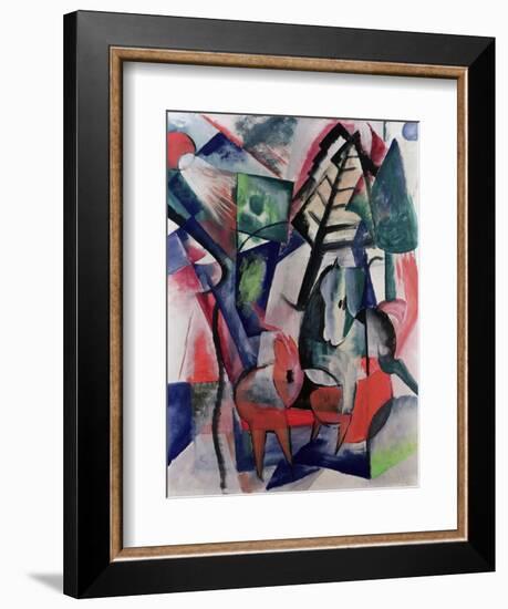 Animals under Trees-Franz Marc-Framed Giclee Print