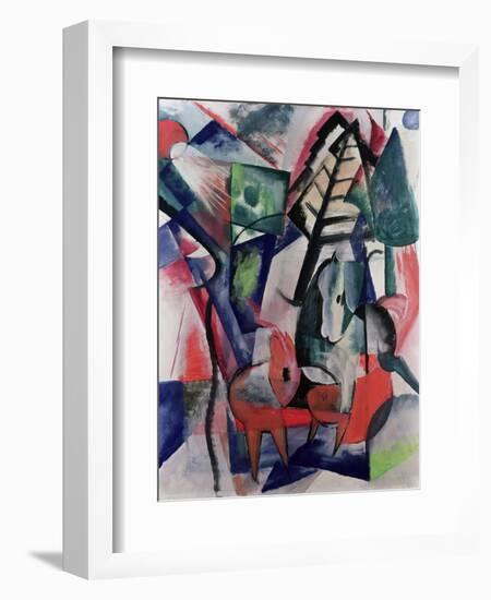 Animals under Trees-Franz Marc-Framed Giclee Print