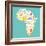 Animals World Map Africa. Colorful Cartoon Vector Illustration-coffeee_in-Framed Art Print