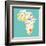 Animals World Map Africa. Colorful Cartoon Vector Illustration-coffeee_in-Framed Art Print