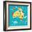 Animals World Map Australia-coffeee_in-Framed Art Print