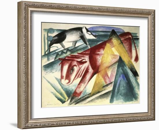 Animaux, c.1913-Franz Marc-Framed Giclee Print