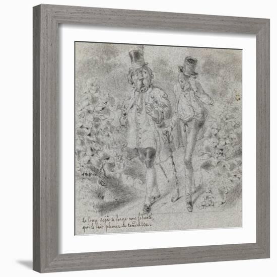 Animaux illustrés-null-Framed Giclee Print