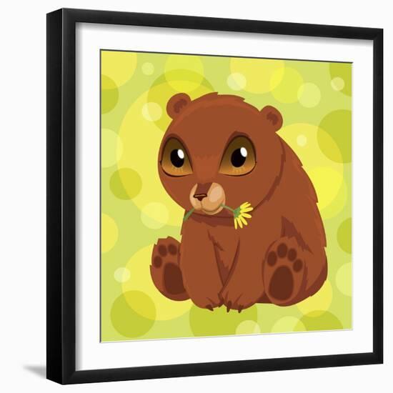 Anime Bear Cub-Harry Briggs-Framed Giclee Print