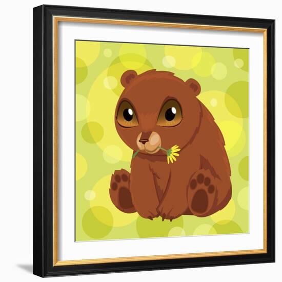 Anime Bear Cub-Harry Briggs-Framed Giclee Print