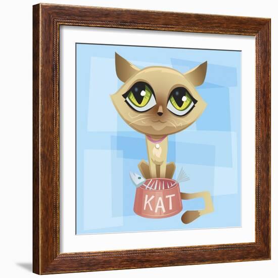 Anime Cat-Harry Briggs-Framed Premium Giclee Print