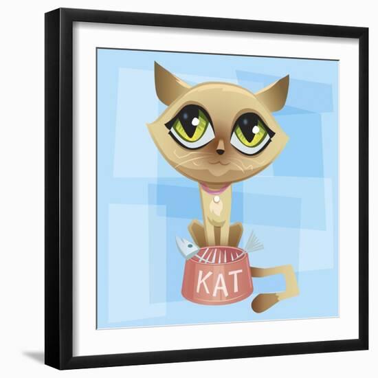 Anime Cat-Harry Briggs-Framed Premium Giclee Print