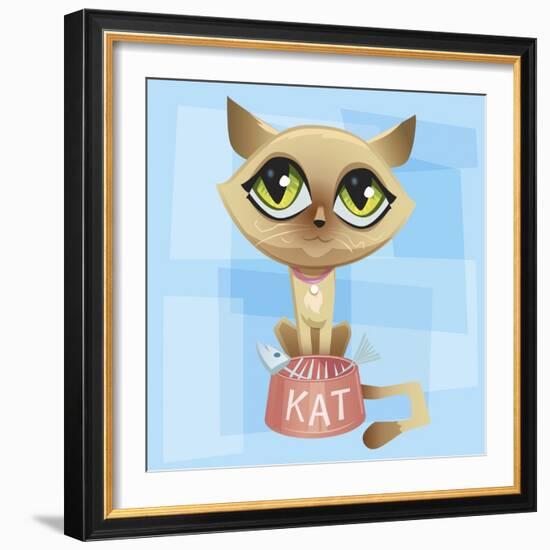 Anime Cat-Harry Briggs-Framed Premium Giclee Print