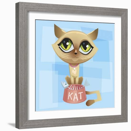 Anime Cat-Harry Briggs-Framed Giclee Print