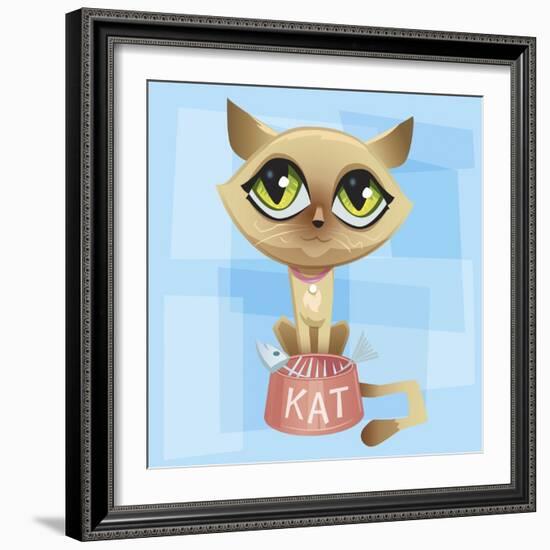 Anime Cat-Harry Briggs-Framed Giclee Print