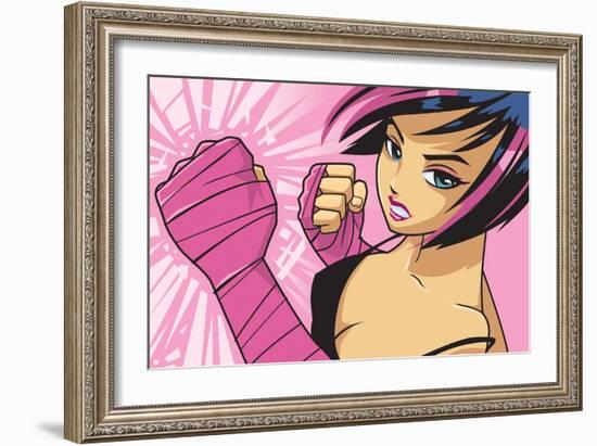 Anime Fighter-Harry Briggs-Framed Premium Giclee Print