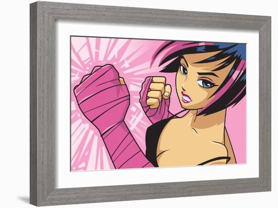 Anime Fighter-Harry Briggs-Framed Premium Giclee Print