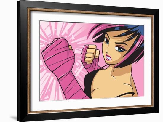 Anime Fighter-Harry Briggs-Framed Premium Giclee Print