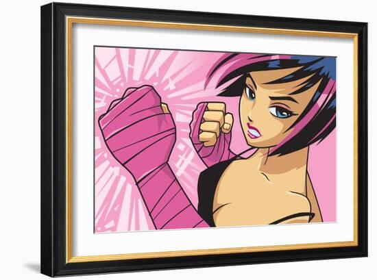 Anime Fighter-Harry Briggs-Framed Premium Giclee Print