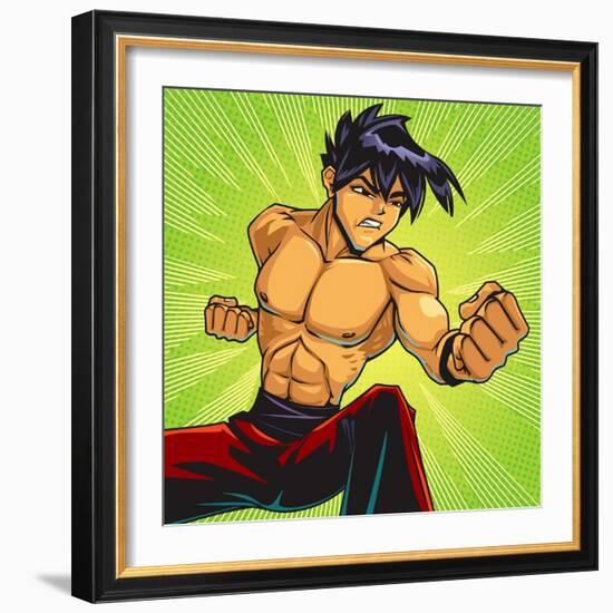 Anime Fighter-Harry Briggs-Framed Giclee Print