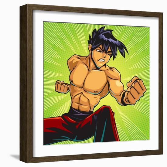 Anime Fighter-Harry Briggs-Framed Premium Giclee Print