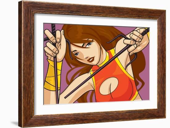 Anime Fighter-Harry Briggs-Framed Giclee Print