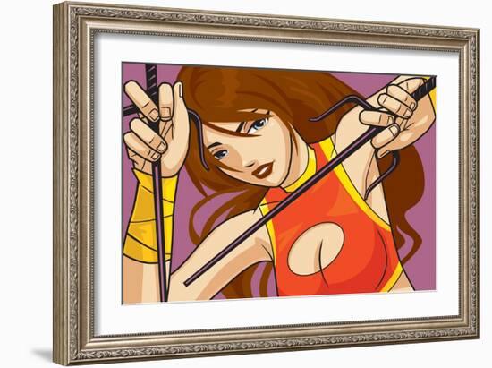 Anime Fighter-Harry Briggs-Framed Premium Giclee Print