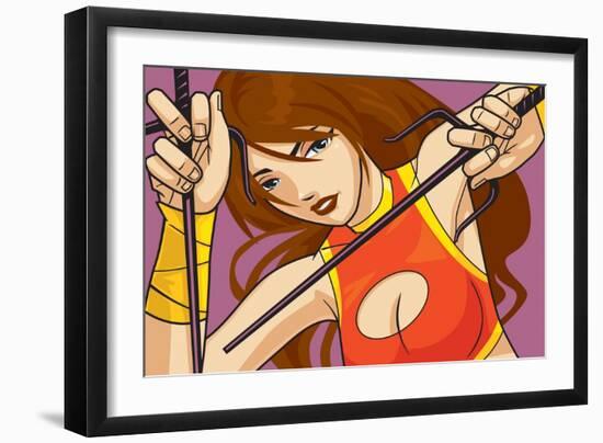 Anime Fighter-Harry Briggs-Framed Premium Giclee Print