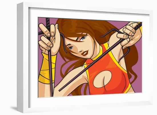 Anime Fighter-Harry Briggs-Framed Premium Giclee Print