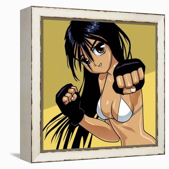 Anime Girl Fighter-Harry Briggs-Framed Premier Image Canvas